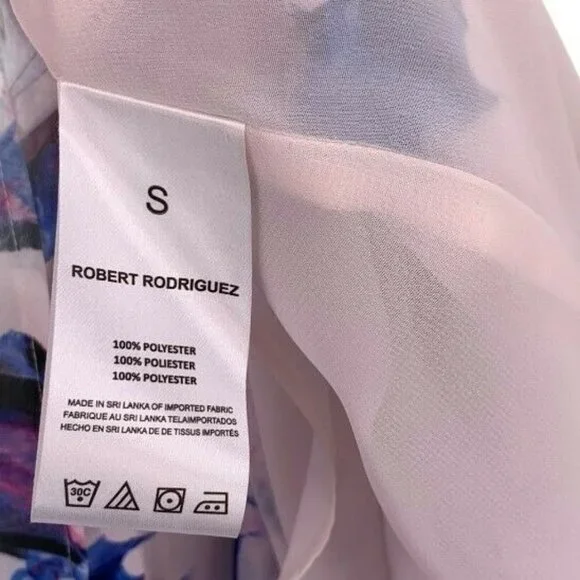 Robert Rodriguez Floral Print Faux-Wrap Dress S - Picture 6 of 6